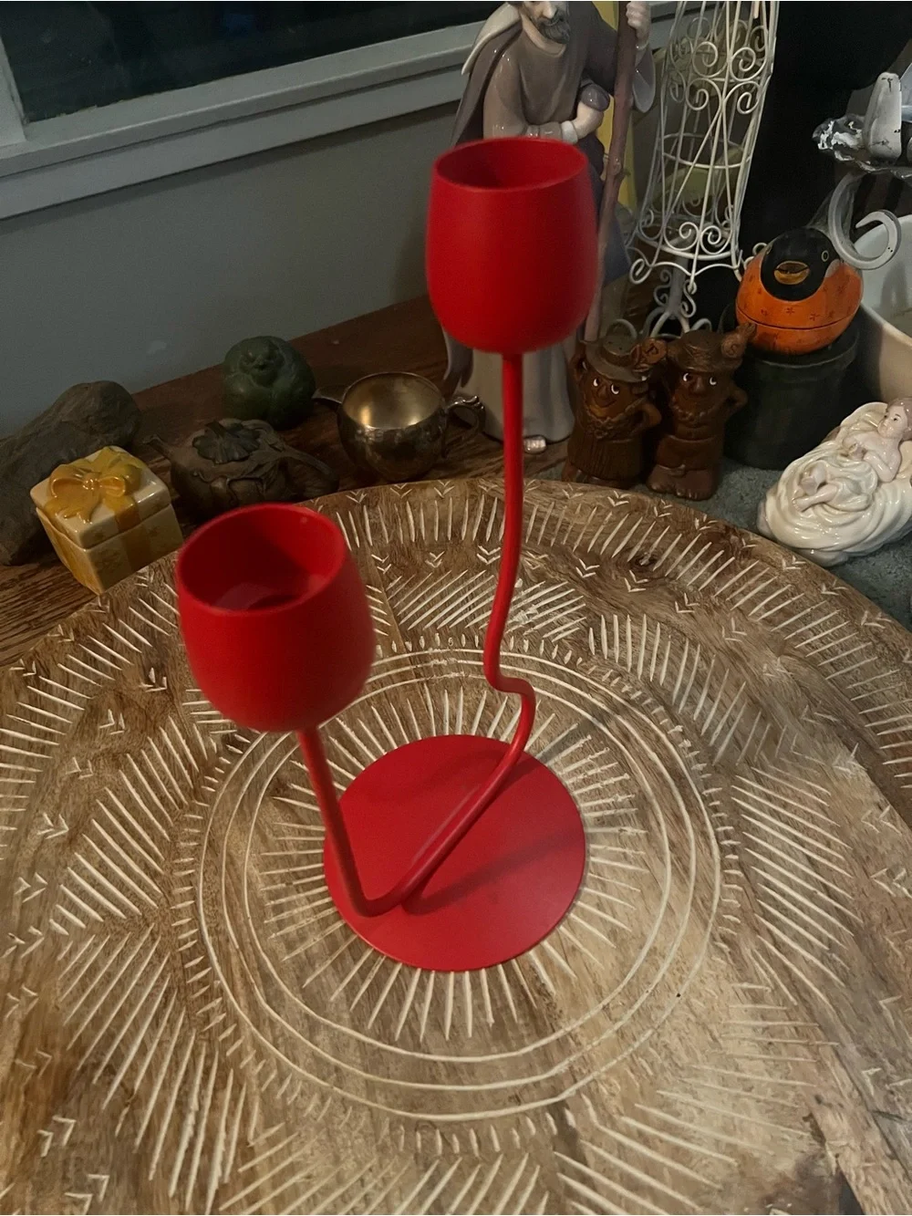 ❤️IKEA Silverparon Double Stem Metal Candle Holder Monika Moulder Discontinued❤️
